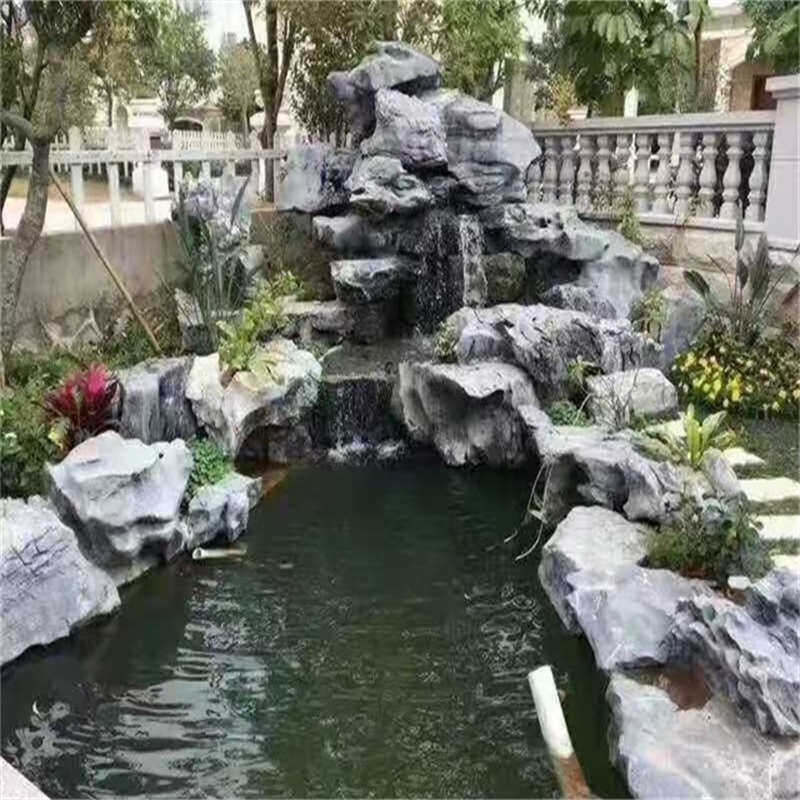 巴彦淖尔庭院假山鱼池图片