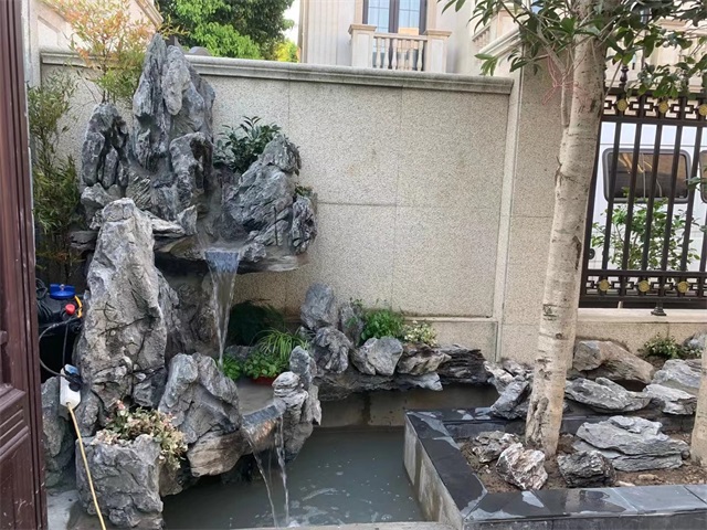 巴彦淖尔庭院鱼池景观假山